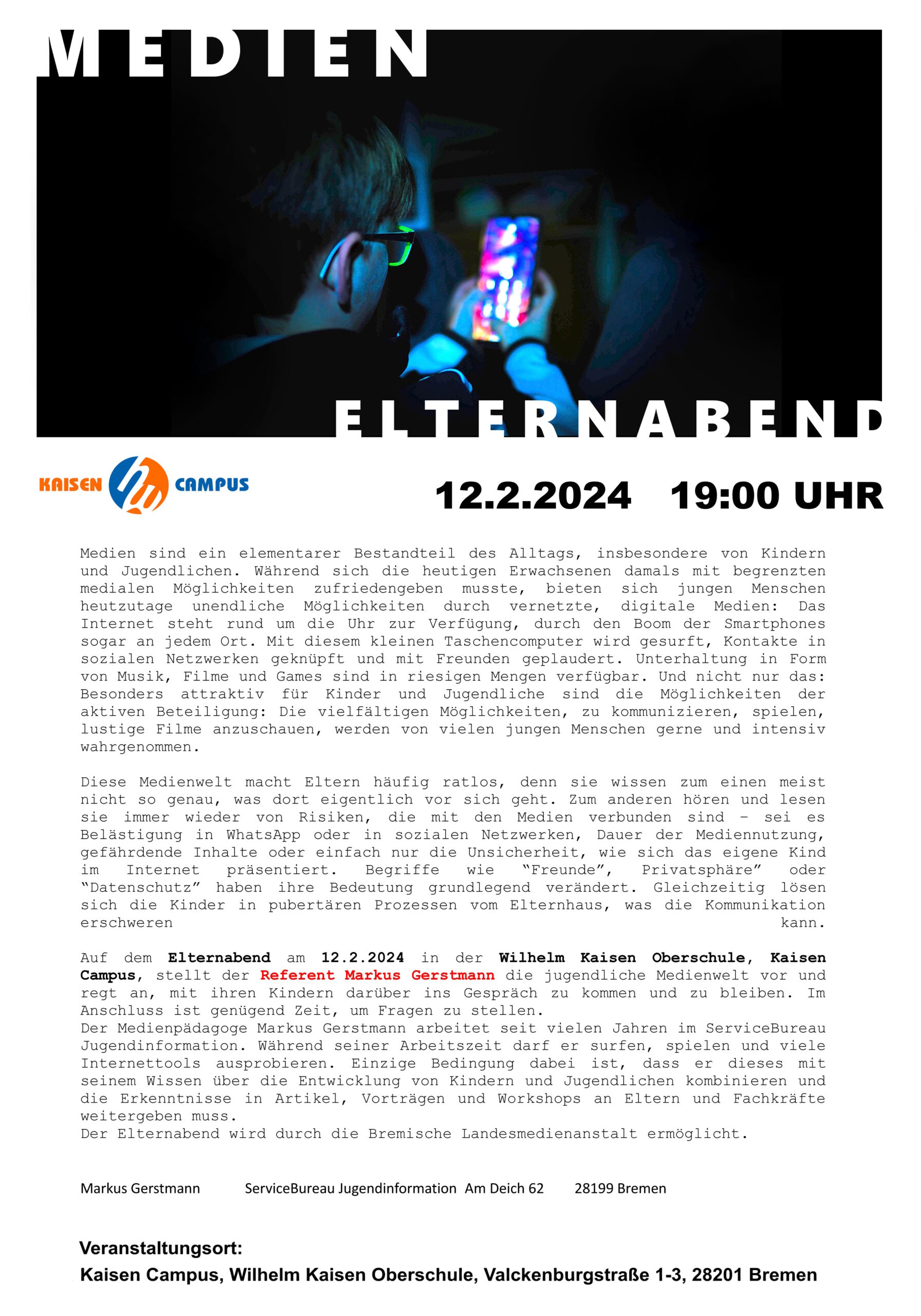 WilhelmKaisenOberschule Valckenburghstraße 13, 28201 Bremen, Tel